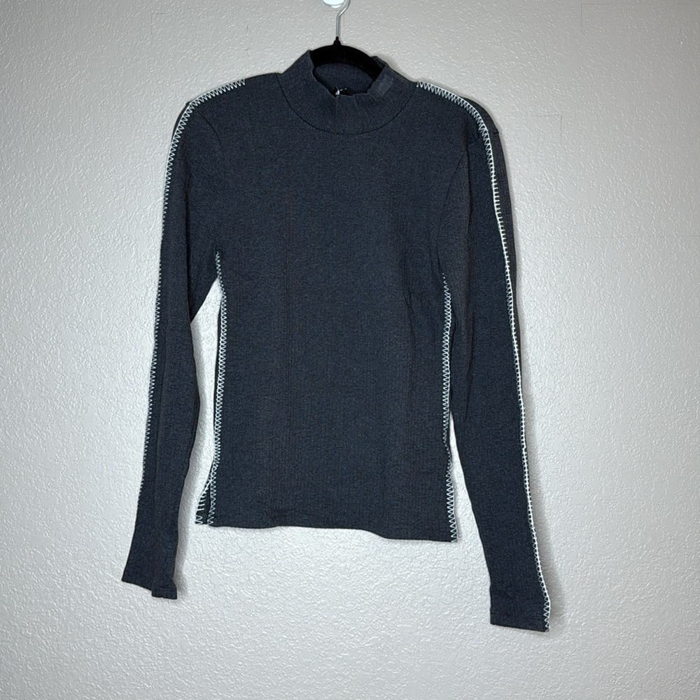 J. Crew Premium Rib Turtleneck with Whipstitch Trim - Picture 2 of 8